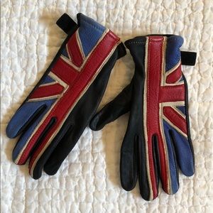 Union Jack motorcycle gloves.